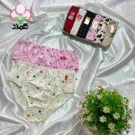 شورت طرح دار زنانه نخ پنبه ای جینی