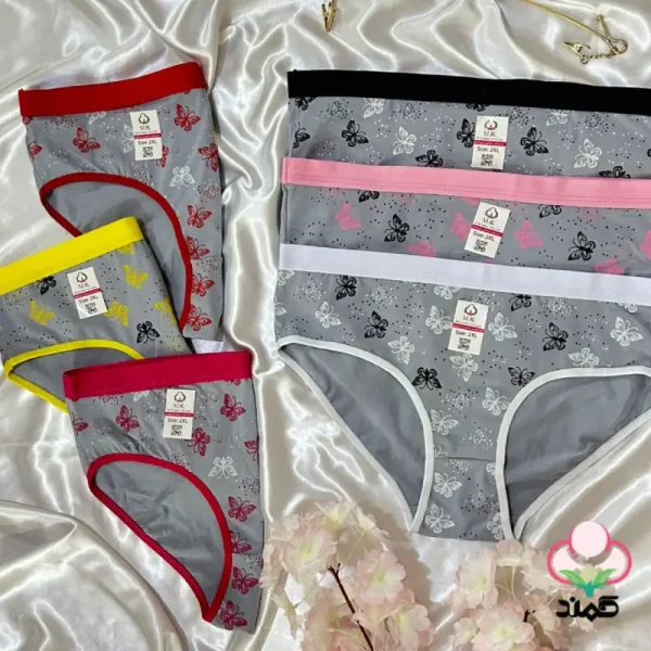 شورت جینی طرح پروانه نخ پنبه ای | پک شورت عمده