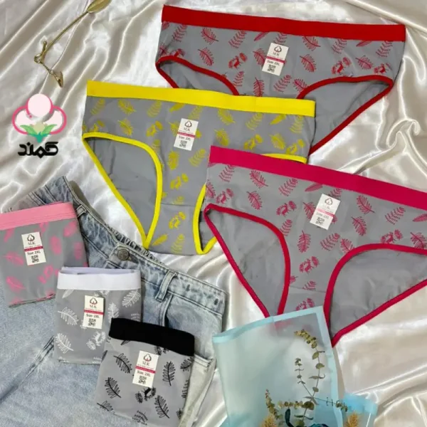 خرید جین شورت زنانه نخی طرح برگ - شورت کمند